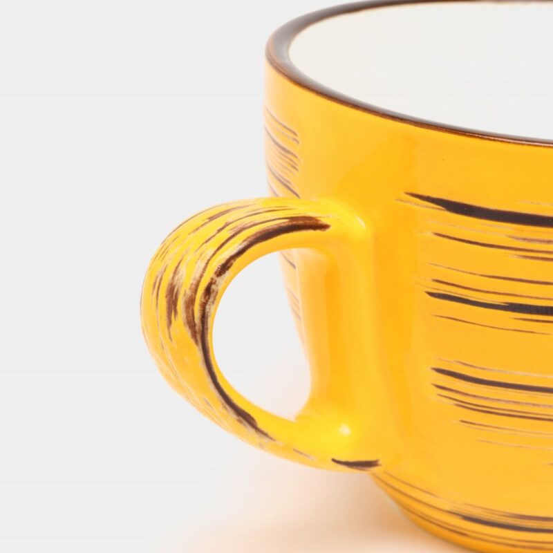 Filiżanka żółta porcelanowa 11 cm 190 ml WL-669435/A