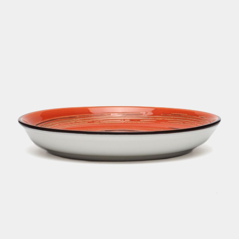 Spodek 15 cm pomarańczowy porcelanowy Spiral WL-669336/B