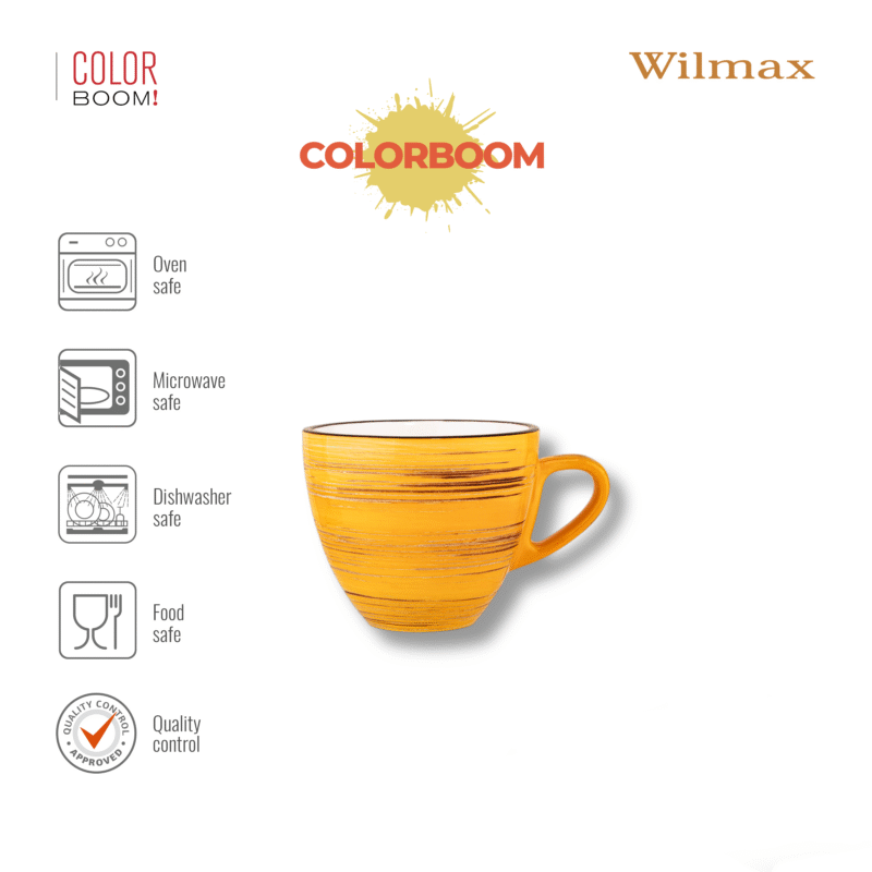 Filiżanka żółta porcelanowa 75 ml WL-669433/A