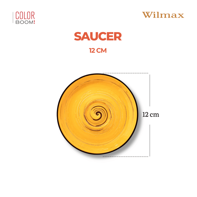 Spodek żółty porcelanowy 12 cm WL-669434/B