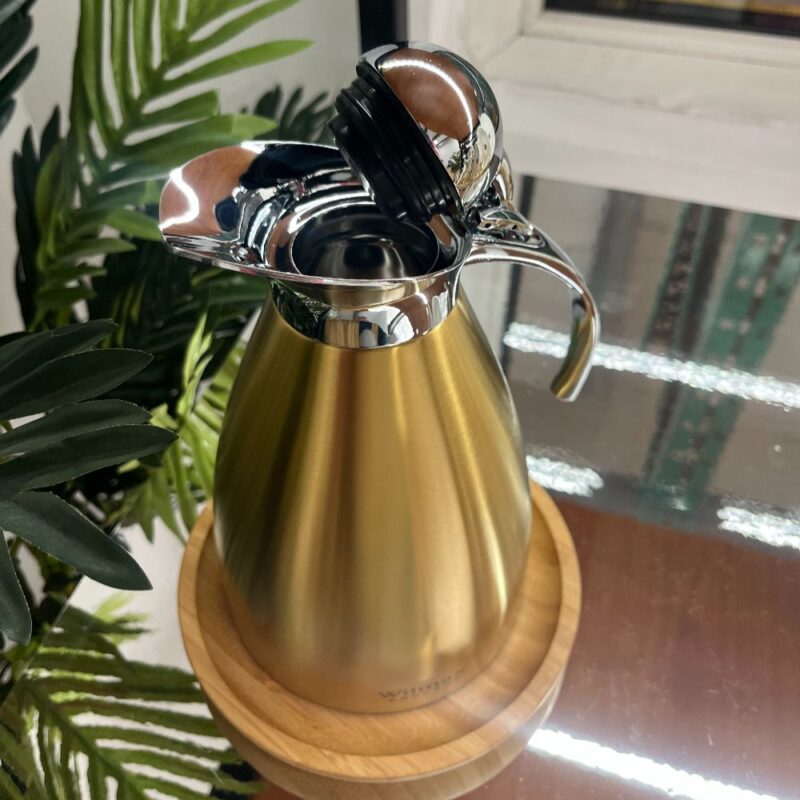 Dzbanek próżniowy dwuścienny złoty stal nierdzewna 1000 ml WL-511020135/A