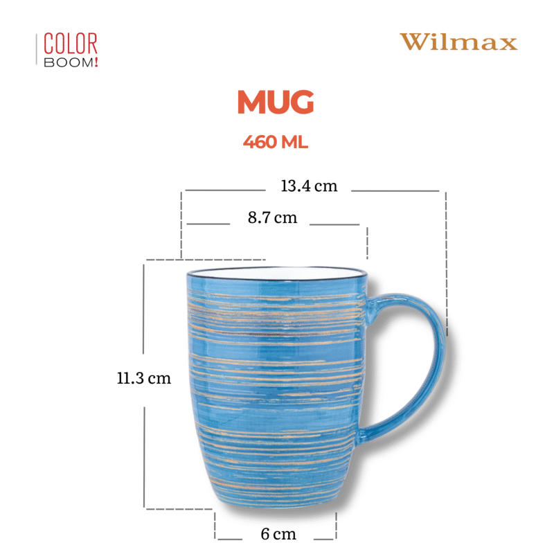 Kubek niebieski porcelanowy 460 ml WL-669637/A