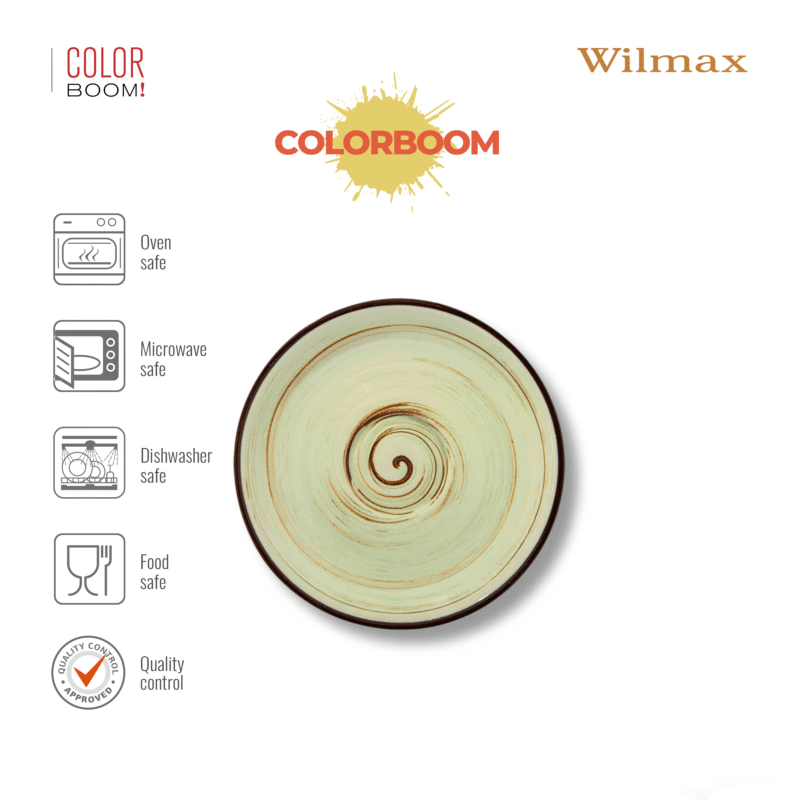 Spodek pistacjowy porcelanowy 12 cm WL-669134/B