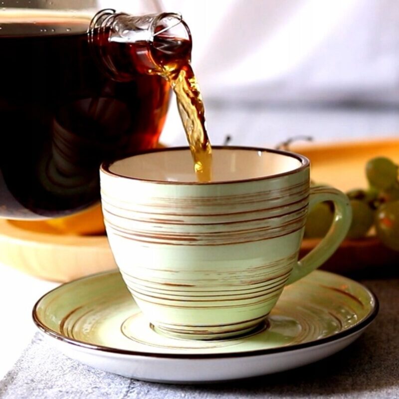 Filiżanka pistacjowa porcelanowa 11 cm 190 ml WL-669135/A
