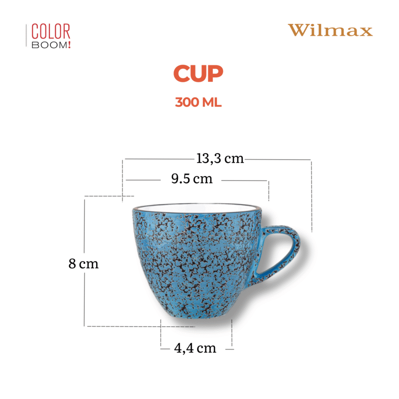 Filiżanka niebieska porcelanowa 300 ml WL-667636/A