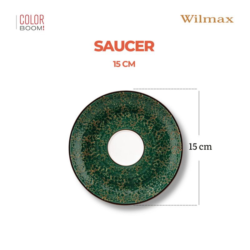 Spodek zielony porcelanowy 15 cm WL-667536/B