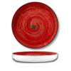 Red plate with high rim 28 cm in Wilmax Color Boom porcelain