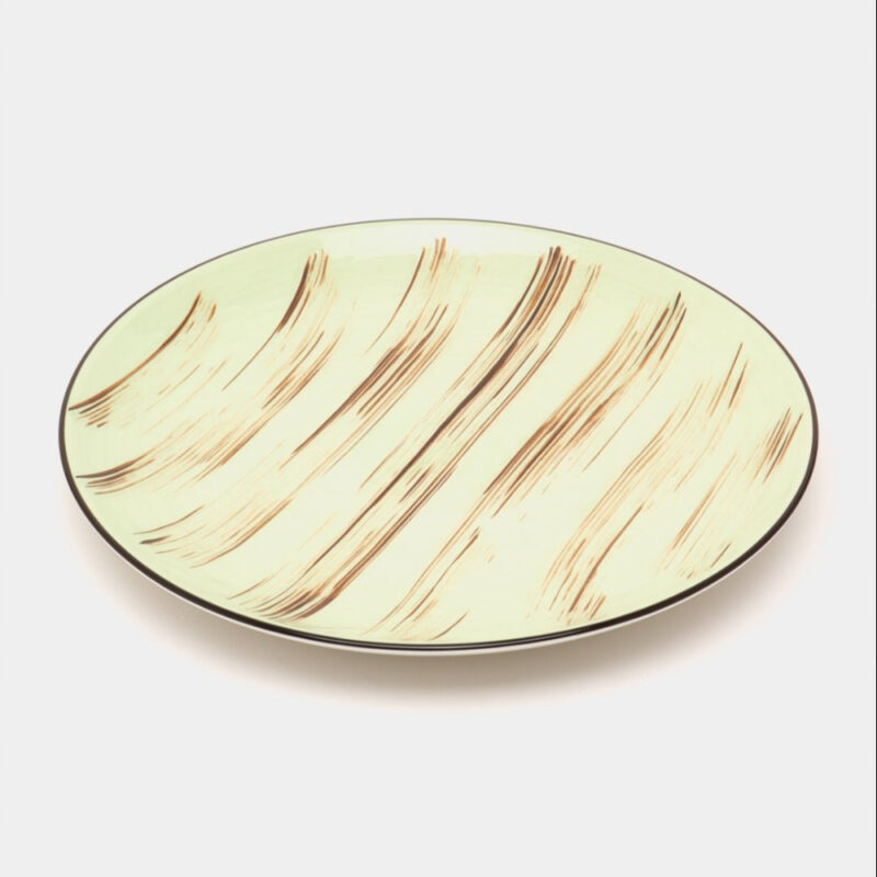 Talerz obiadowy pistacjowy porcelanowy 28 cm WL-668116/A