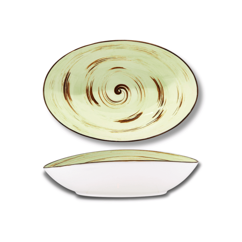 Pistachio porcelain salad bowl 25cm WL-669140/A
