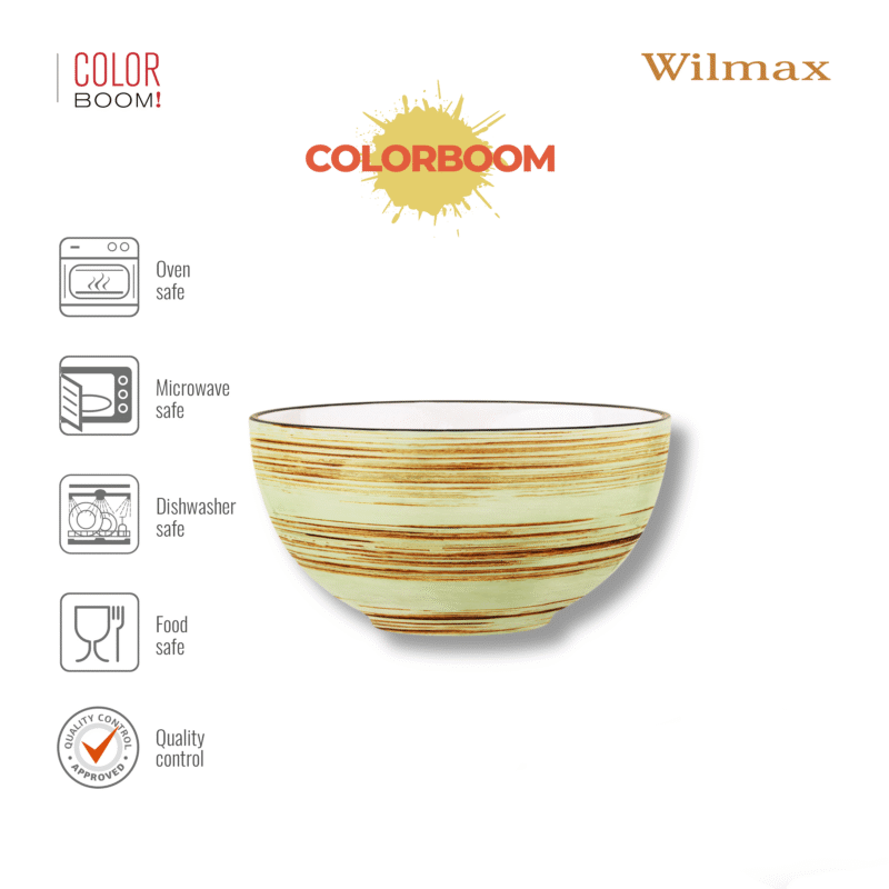 Misa sałatkowa pistacjowa porcelanowa 19 cm 1700 ml WL-669132/A