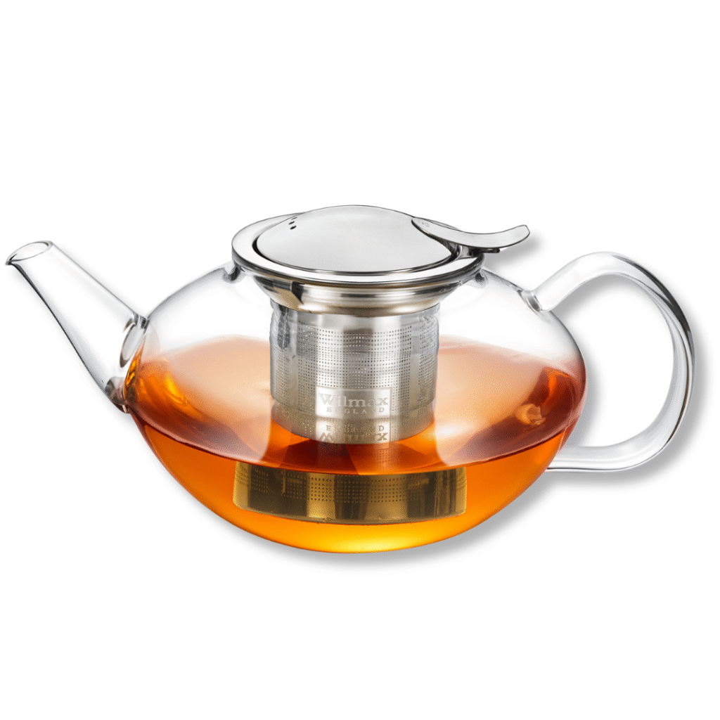 Dzbanek szklany z metalowym zaparzaczem do herbaty ze stali nierdzewnej 1050 ml WL-888805/A