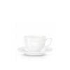 Set of six 90 ml cups and saucers in Wilmax white porcelain