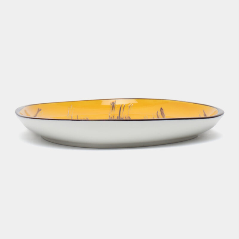 Talerz żółty porcelanowy 33 cm WL-668442/A