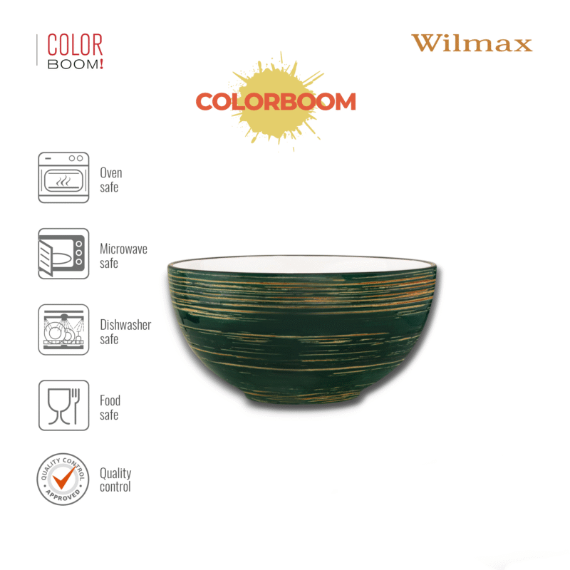 Misa sałatkowa zielona porcelanowa 19 cm 1700 ml WL-669532/A