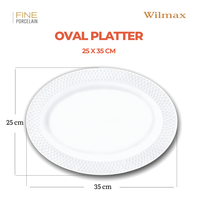 Półmisek biały prostokątny porcelanowy 35x25 cm WL-880101117/A