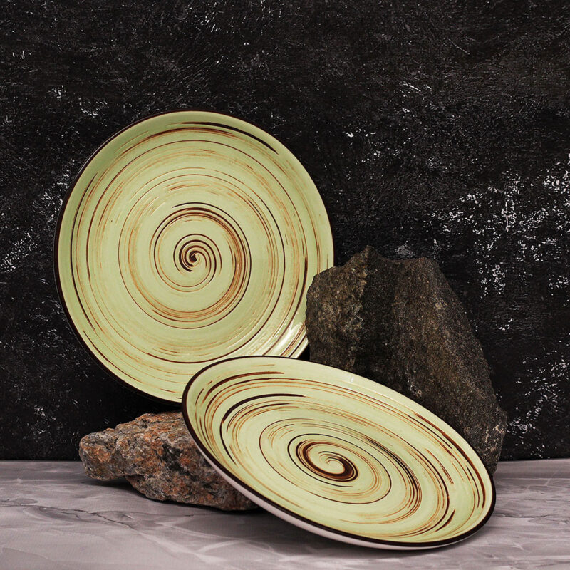 Talerz deserowy pistacjowy porcelanowy 20.5 cm WL-669112/A