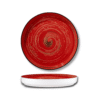 Czerwony talerz z wysokim rantem 23 cm z porcelany Wilmax Color Boom