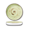 Pistacjowy talerz z wysokim rantem 23 cm z porcelany Wilmax Color Boom