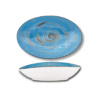 Oval salad bowl 25x16.5 cm in Wilmax blue Spiral porcelain