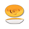 Oval salad bowl 25x16.5 cm in Wilmax yellow Spiral porcelain