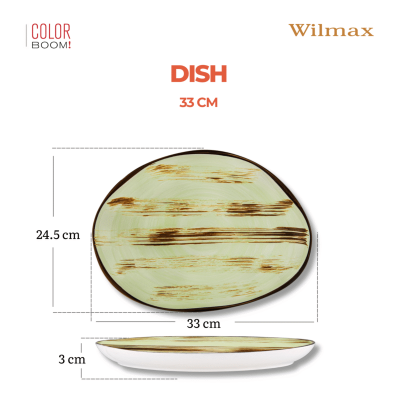 Talerz pistacjowy porcelanowy 33 cm WL-668142/A