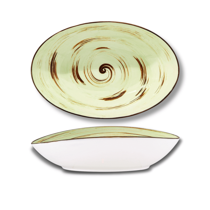 Salad bowl pistachio porcelain 30 cm WL-669141/A