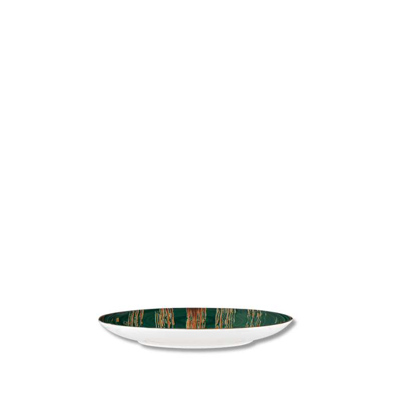 Talerz deserowy zielony porcelanowy 18 cm WL-668511/A