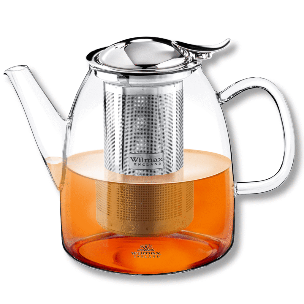 Dzbanek szklany z metalowym zaparzaczem do herbaty ze stali nierdzewnej 1450 ml WL-888809/A