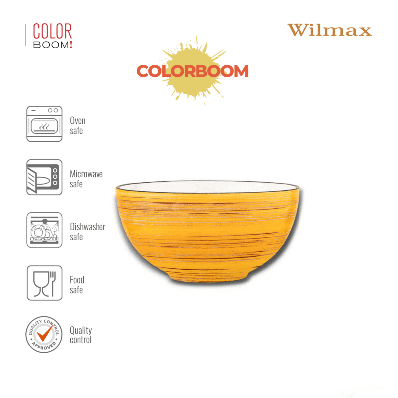 Misa sałatkowa żółta porcelanowa 14 cm 600 ml WL-669430/A