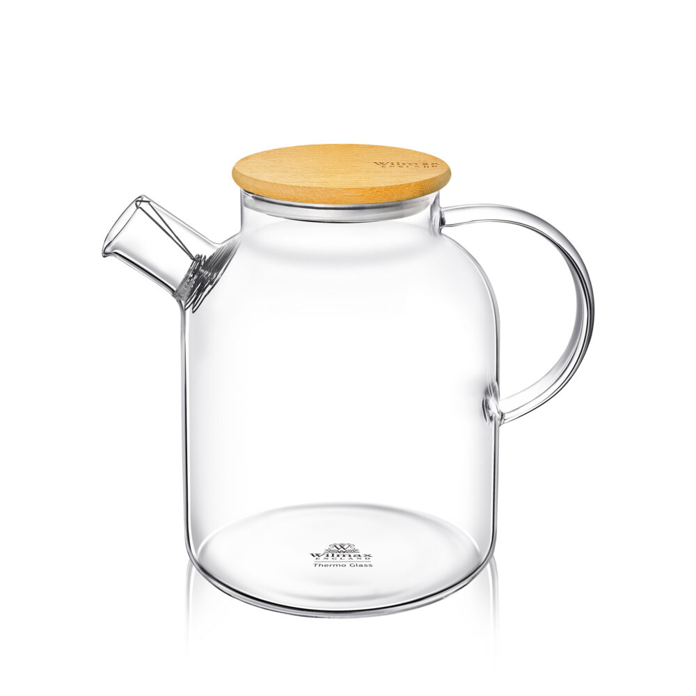 Glass teapot jug for tea with bamboo lid 1600 ml WL-888811/A