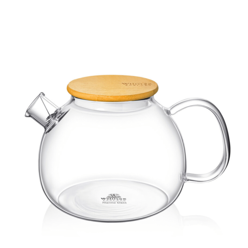 Czajniczek dzbanek szklany do herbaty z bambusową pokrywką 1500 ml WL-888825/A