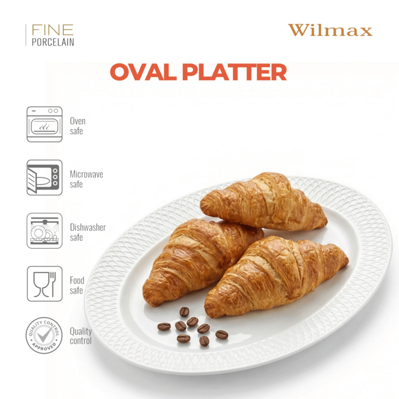 Półmisek biały prostokątny porcelanowy 35x25 cm WL-880101117/A
