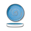 Talerz z wysokim rantem 23 cm z niebieskiej porcelany Wilmax Spiral