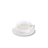 Coffee cup and saucer 90 ml in Wilmax white porcelain with gold rim