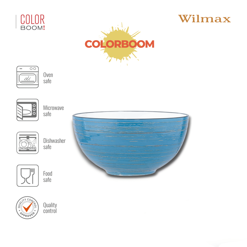 Misa sałatkowa niebieska porcelanowa 19 cm 1700 ml WL-669632/A
