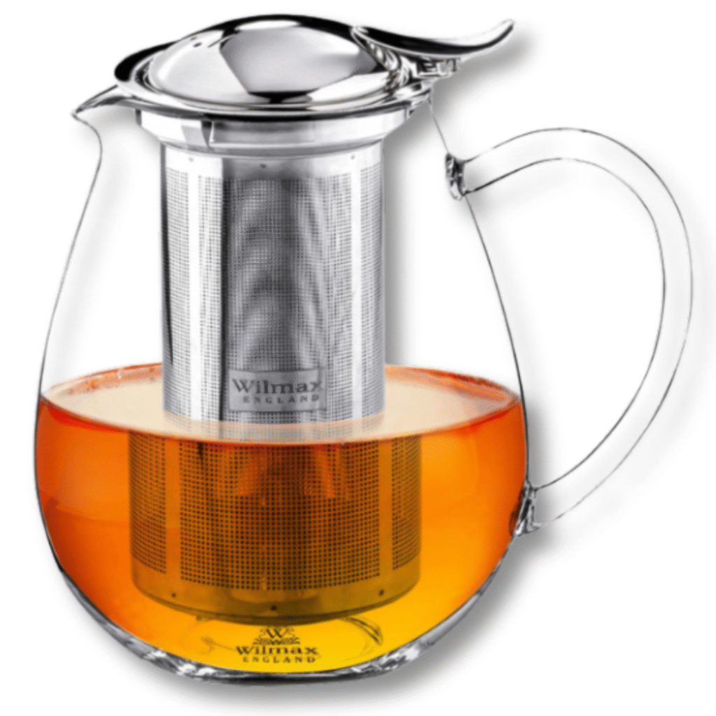 Dzbanek szklany z metalowym zaparzaczem do herbaty ze stali nierdzewnej 850 ml WL-888802/A