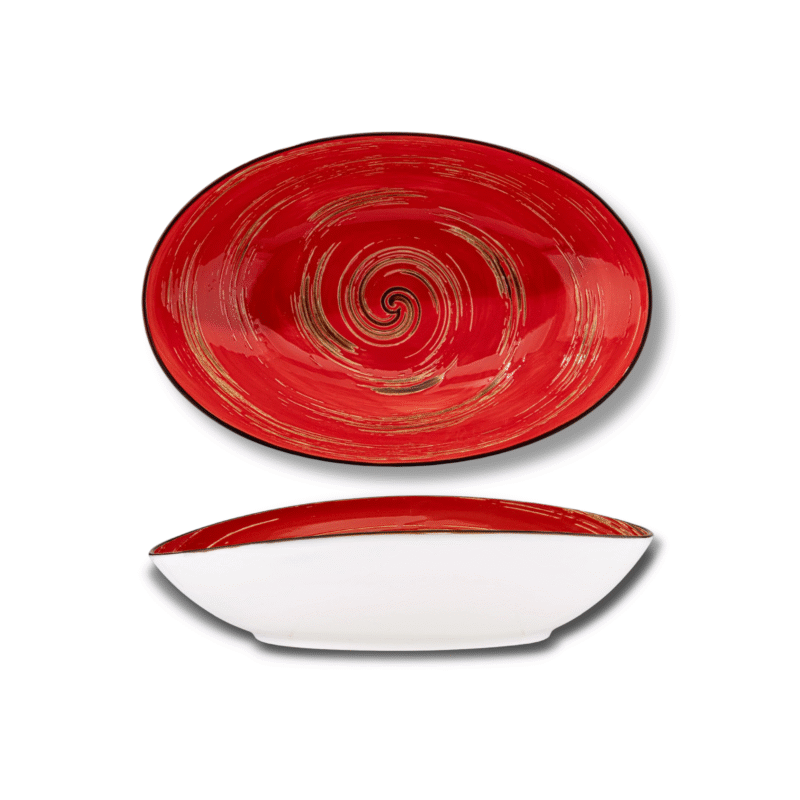 Red porcelain salad bowl 14 cm WL-669240/A