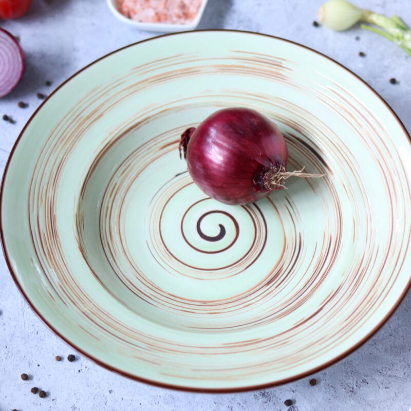 Talerz głęboki pistacjowy porcelanowy 25.5 cm 350 ml WL-669127/A