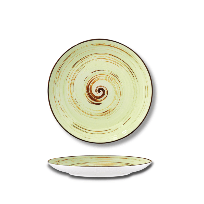 Talerz deserowy pistacjowy porcelanowy 20.5 cm WL-669112/A