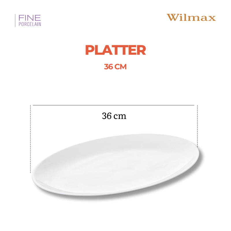 Półmisek owalny 36 cm biały porcelanowy WL-992023/A