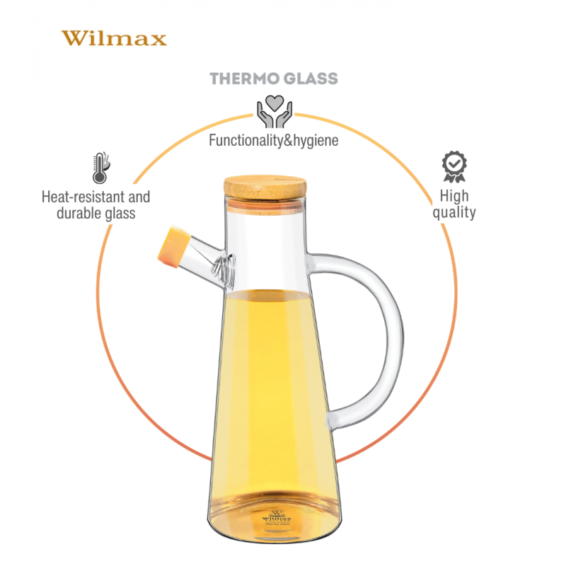 Butelka na oliwę 500 ml z bambusową pokrywką WL-888964/A