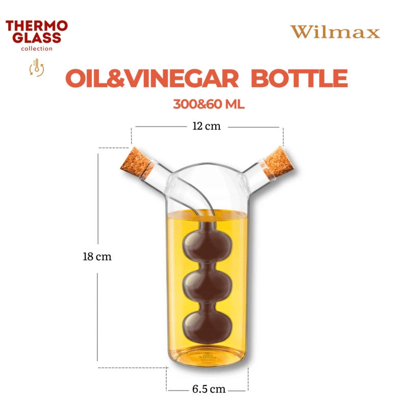Szklana butelka na ocet i oliwę 300 ml / 60 ml WL-888956/A