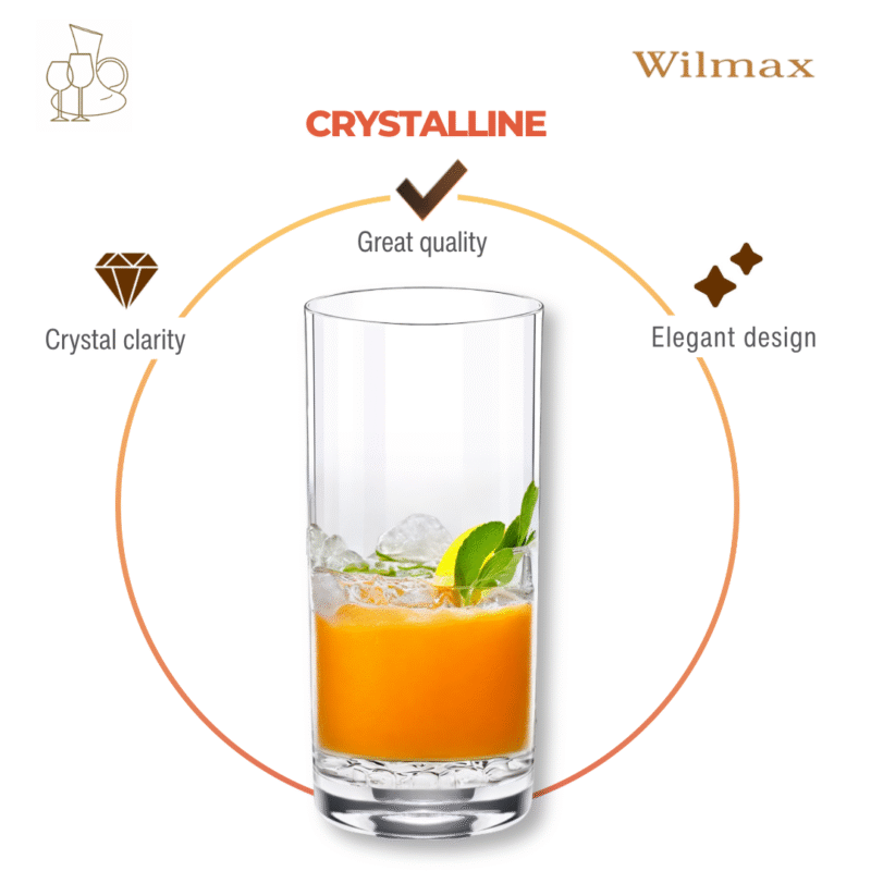 Szklanka longdrink 390 ml zestaw 6 sztuk WL-888024/6A
