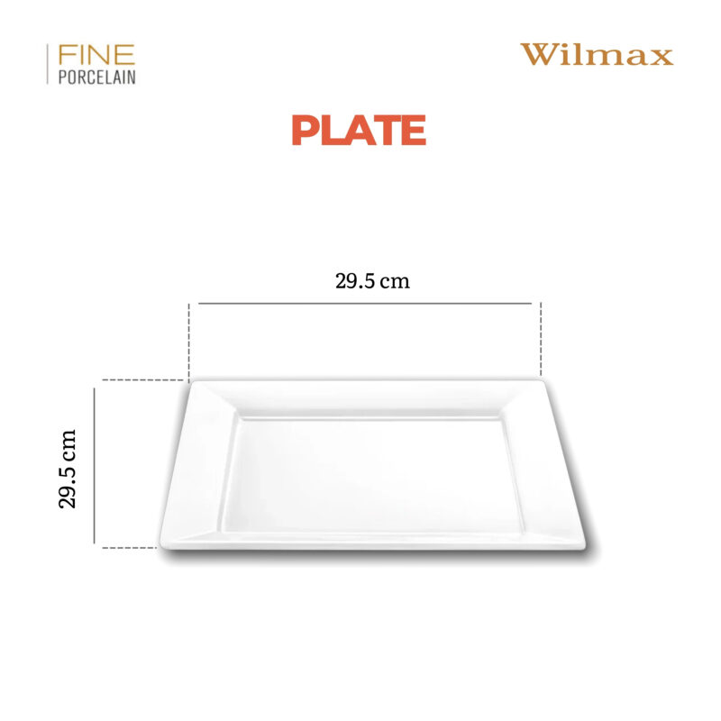 Półmisek 29,5x29,5 cm biały porcelanowy WL-991224/A