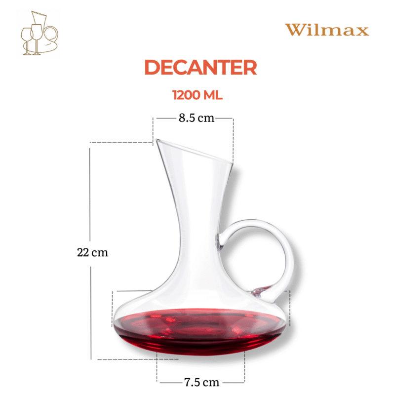 Karafka szklana do wina 1200 ml WL-888334/1C