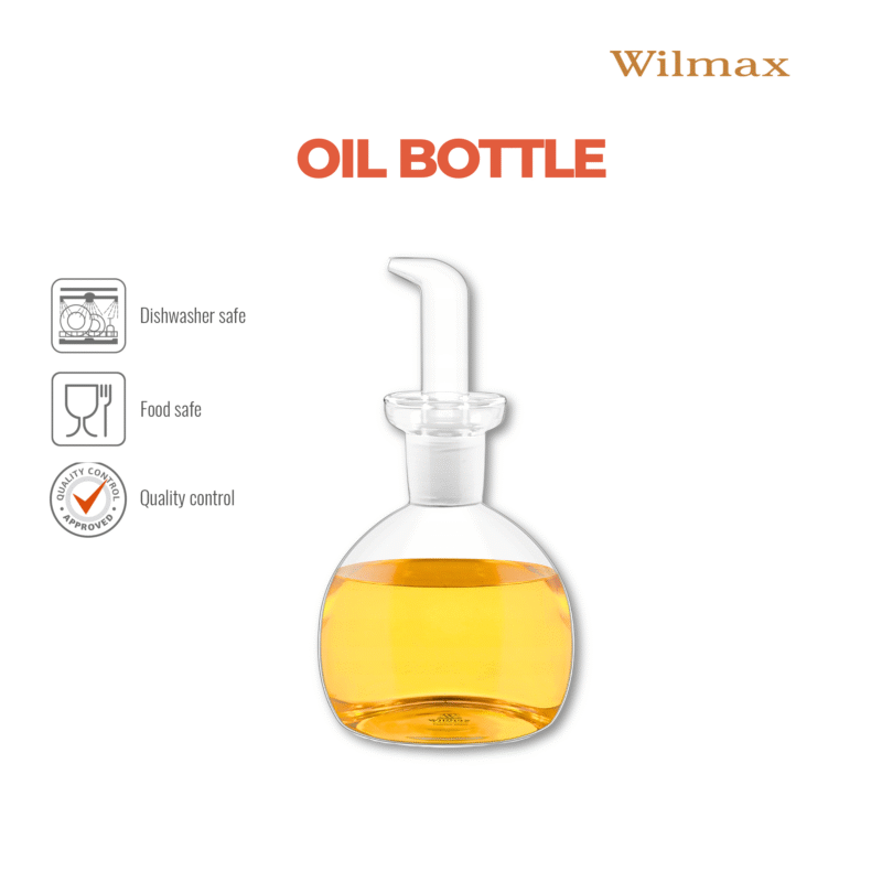 Butelka na oliwę 500 ml z korkiem silikonowym WL-888952/A