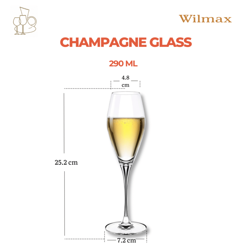 Kieliszek do szampana 290 ml zestaw 2 sztuki WL-888050/2C