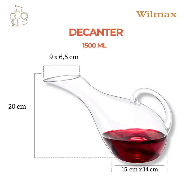 Karafka szklana do wina 1500 ml WL-888342/1C