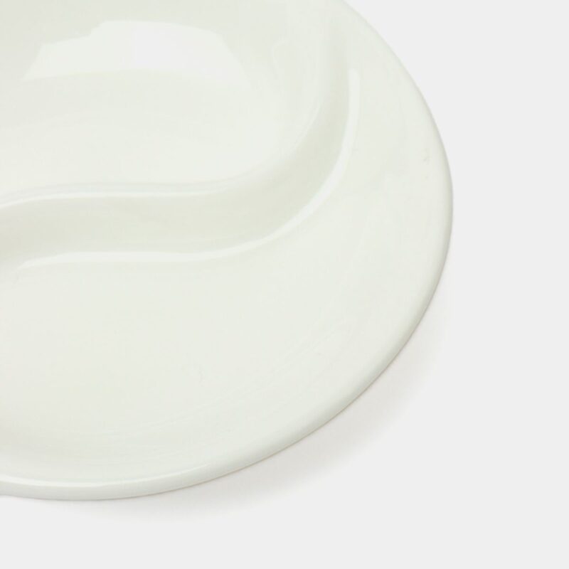 Talerzyk dzielony 9 cm biały porcelanowy WL-996049/A