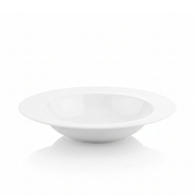 Deep plate 25.5 cm.600 ml white porcelain WL-991218/A
